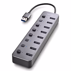 NGS IHUB 8, USB 2.0 Type-A, USB 3.2 Gen 1 (3.1 Gen 1) Type-A, 5000 Mbit/s, Black, 0.18 m, 5 V