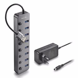 NGS IHUB 8 USB 2.0 Type-A 5000 Mbit/s Black