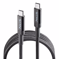 NGS KNOT 100W-2, 2 m, USB C, USB C, USB 2.0, 0.48 Gbit/s, Black