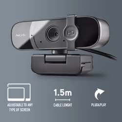 NGS XPRESSCAM 1080HD webcam 2 MP 1920 x 1080 pixels USB 2.0 Black - Additional view 7