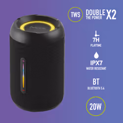 NGS ROLLER FURIA 2 TINY Stereo portable speaker Black 10 W - Additional view 8