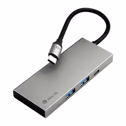 NGS WONDER DOCK4 PRO, Wired, USB 3.2 Gen 1 (3.1 Gen 1) Type-C, 5 W, Aluminium, USB 3.0, Aluminium