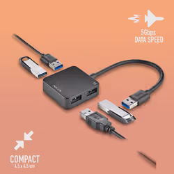 NGS IHUB 3.0 TINY USB 3.2 Gen 1 (3.1 Gen 1) Type-A 5000 Mbit/s Black - Additional view 7