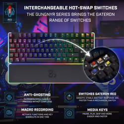 Newskill Gaming Gungnyr TKL Pro keyboard USB QWERTY Spanish Black