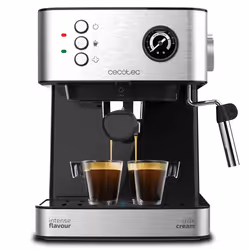 Cecotec Power Espresso 20 Profesional, Espresso machine, 1.5 L, Ground coffee, 850 W, Black, Stainless steel