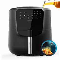 Cecotec 03300, Low fat fryer, 5.5 L, Single, Black, Touch, Stand-alone