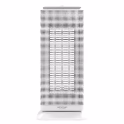Cecotec 05311, Fan electric space heater, Ceramic, Indoor, Stainless steel, White, 2000 W, 1000 W