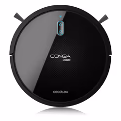 Cecotec Conga 1099 Connected, Bagless, Black, Round, 0.5 L, 64 dB, Auto, Edge, Manual, Spiral