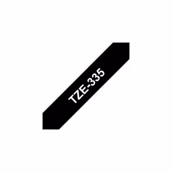 PTouch 12 mm White on Black TZE335 Labelling Tape