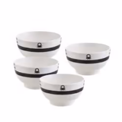 Benetton BE-0255, Bowl set, Round, Black, White, 0.65 L, 4 pc(s)