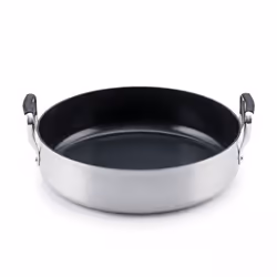 Masterpro Shallow Pot, Round, Serving pan, Black, Stainless steel, Fusion HR, Aluminium, ABS synthetics