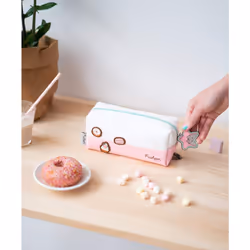 Grupo Erik Girls' Pusheen Make  Cosmetic Pouch White/Pink  9 x 20 x 8