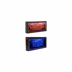 Official Stranger Things Lamp - 4 Lighting Modes - Multi Coloured Lights - Stranger Things Merchandise - Neon Light - Led Lamp - Light Box - USB Lamp