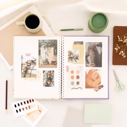 Botanical Wild Flowers Self-Adhesive Photo Album | 9x12 inch / 24x32 cm / 15 Double Sided Pages | Hardcover | Friend Gifts | Photo Books For Memories