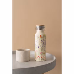 Botanical Wild Flowers Metal Hot&Cold Bottle 500ml / 17oz - Water Bottle Metal - Hot and Cold Water Bottle - Cute Water Bottle - Flower Gifts - Modern