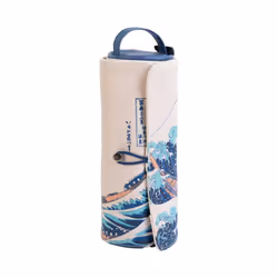Hokusai Roll Up Pencil Case - 8 x 3 x 3 inches / 21 x 7.5 x 7.5 cm - Cosmetic Case - Large Pencil Case - Cute Stationery - Th ...