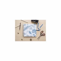 Blue Nature Photo Album Scrapbook | 9.84 x 9.84/ 25x25/ 40 Pages | Hardcover | Friend Gifts | Photo Books For Memories | Cute Gifts