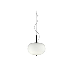 Grok Ilargi - LED Globe Ceiling Pendant Dark Ash Matt White Phase Cut Dimming 32cm 1315lm 2700K