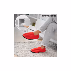 Microwavable Heated Slippers InnovaGoods Red