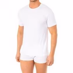 Camiseta Manga Corta Y Cuello Redondo Para Hombre A0dgp - white, M
