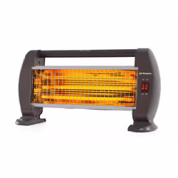 Orbegozo BP 0206, Quartz electric space heater, Quartz glass, Indoor, Desk, Floor, Table, Black, 1200 W