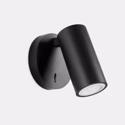 LEDS C4 Simply Single Spotlight Wall Lamp Black GU10