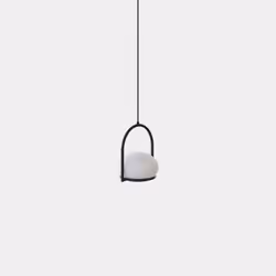 LEDS C4 Coco Single Globe Pendant Black, White E14