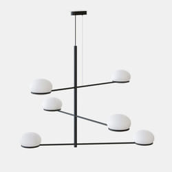 LEDS C4 Coco Chandelier Multi Arm Pendant Black, White E14