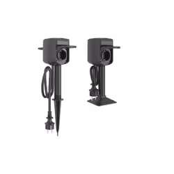 WOOX R6079, Type F, Black, Copper, Polypropylene (PP), Polyvinyl chloride (PVC), Rubber, IP44, 230 V, 16 A