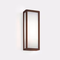 LEDS C4 Skat Outdoor LED Box Wall Lantern Brown, White IP65 21.8W 2700K
