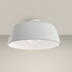 LEDS C4 Miso ÃÃ433mm Cylindrical Semi Flush Light Large White E27