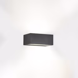 LEDS C4 Nemesis LED 70x170mm Outdoor LED Up Down Light Urban Grey, Opal IP65 10.5W 2700K