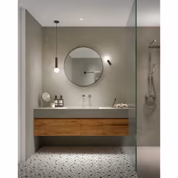 LEDS C4 Mist Single Bathroom Wall Light Metallic Black E14