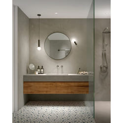LEDS C4 Mist Single Bathroom Wall Light Metallic Black E14
