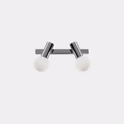 LEDS C4 Mist Double Bathroom Twin Wall Light Metallic Black E14