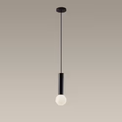 LEDS C4 Mist Bathroom Ceiling Simple Pendant Light Metallic Black E14