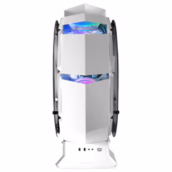 Mars Gaming MCORB White Micro-ATX XL Gaming PC Case Custom Circular Design Double Tempered Glass