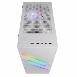 Mars Gaming MC-U3 White PC Gaming ATX XL Case Front Triple ARGB 12cm ARGB Fan Tempered Glass Window - Additional view 3