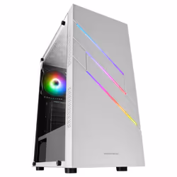 Mars Gaming MC-U3 White PC Gaming ATX XL Case Front Triple ARGB 12cm ARGB Fan Tempered Glass Window - Additional view 6