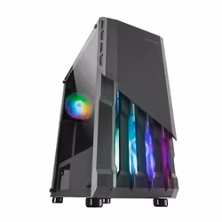 Mars Gaming MC-X2 Black PC Gaming ATX Case FRGB Steel Front 2 Fans 12cm FRGB Full Side Window