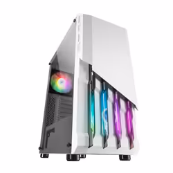 Mars Gaming MC-X2 White PC Gaming ATX Case FRGB Steel Front 2 Fans 12cm FRGB Full Side Window - Additional view 3