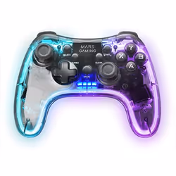 Mars Gaming MGP-24 Wireless Gamepad 2.4GPRO Neon RGB Dual Haptic Vibration Analog Joysticks Controller for PC PS3 PS4 XBOX360 Raspberry Pi Mac Android