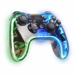 Mars Gaming MGP-24 Wireless Gamepad 2.4GPRO Neon RGB Dual Haptic Vibration Analog Joysticks Controller for PC PS3 PS4 XBOX360 Raspberry Pi Mac Android
