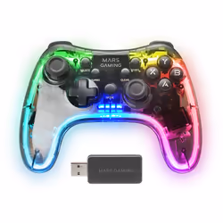 Mars Gaming MGP-24 Wireless Gamepad 2.4GPRO Neon RGB Dual Haptic Vibration Analog Joysticks Controller for PC PS3 PS4 XBOX360 Raspberry Pi Mac Android - Additional view 5