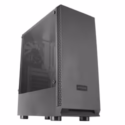 Mars Gaming MCN2 ATX Gaming PC Case Full Side Window Front Grille Dual Chamber Design Rear Fan 12cm Black, PC, Black, ATX, mi ...