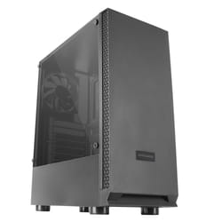 Mars Gaming MCN2 ATX Gaming PC Case Full Side Window Front Grille Dual Chamber Design Rear Fan 12cm Black