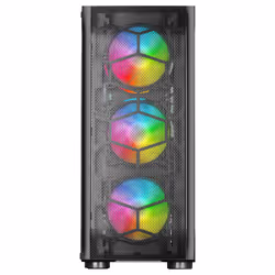 Mars Gaming MC-KX Black Premium E-ATX Gaming Tower FREEZER CPU System 5 Ultra-quiet ARGB Fans ARGB Controller and RF Controller Mesh Front