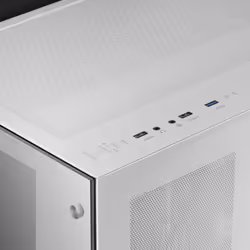 Mars Gaming MCV3 White Custom XXL E-ATX Gaming Tower Front and Side Tempered Glass Window Dual Chamber Modular Frame