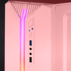 Mars Gaming MC-S1 Pink Compact Micro-ATX Gaming PC Case ARGB Lighting 12 Modes FRGB Fan Full Side Window