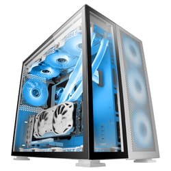 Mars Gaming MC-NOVA Custom XXL E-ATX Gaming Tower Aerospace Aluminium Full Double Tempered Glass Window Dual Chamber Frame USB-C